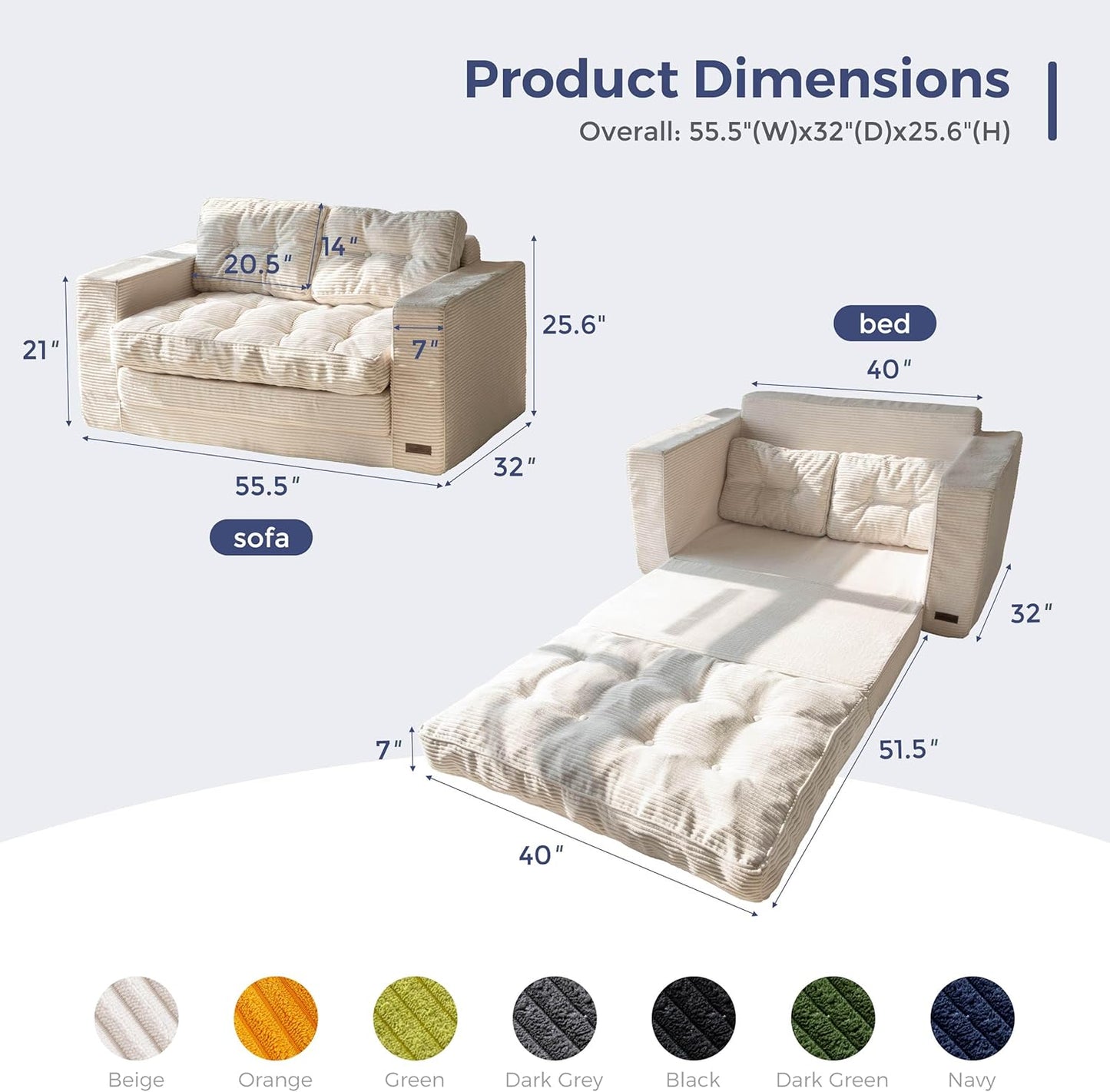TransformaSofa 2-in-1 Sofa Bed