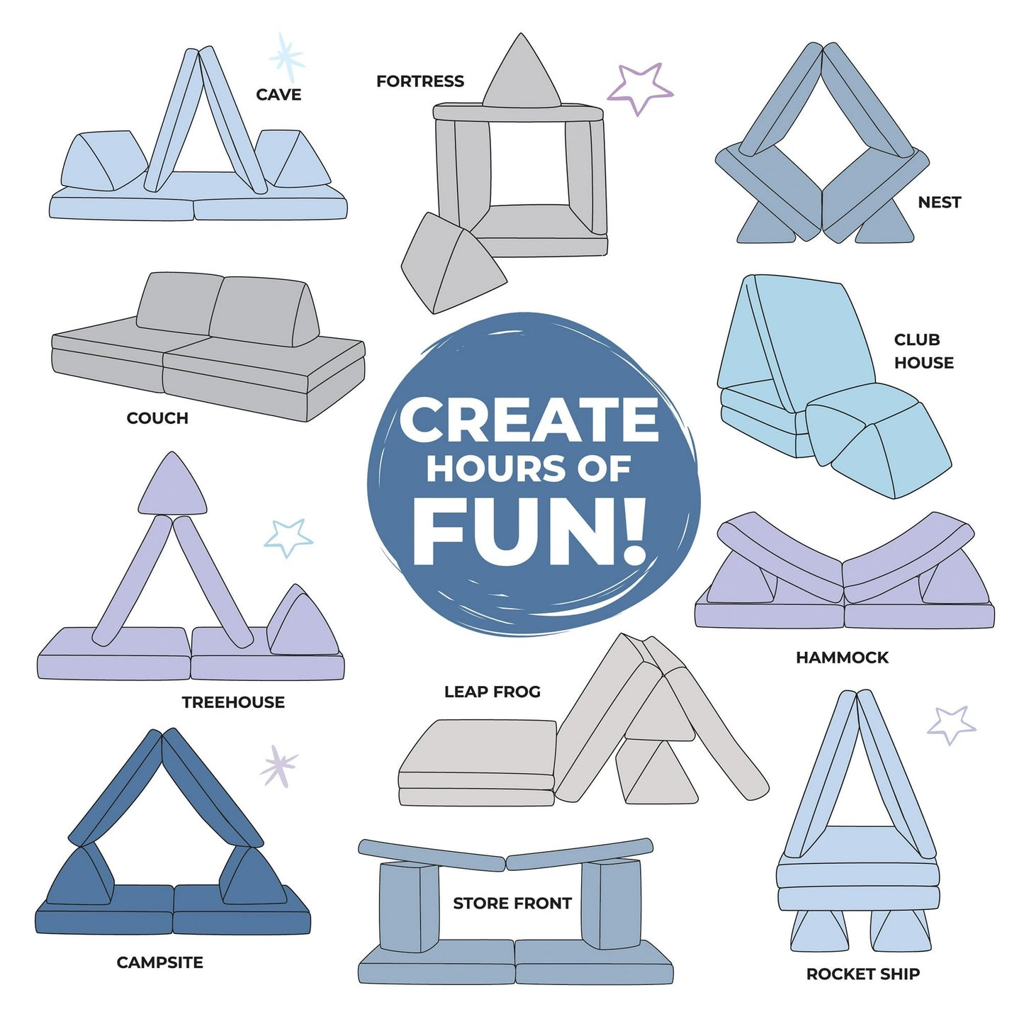 Versatile Foam Set for Cozy Spaces